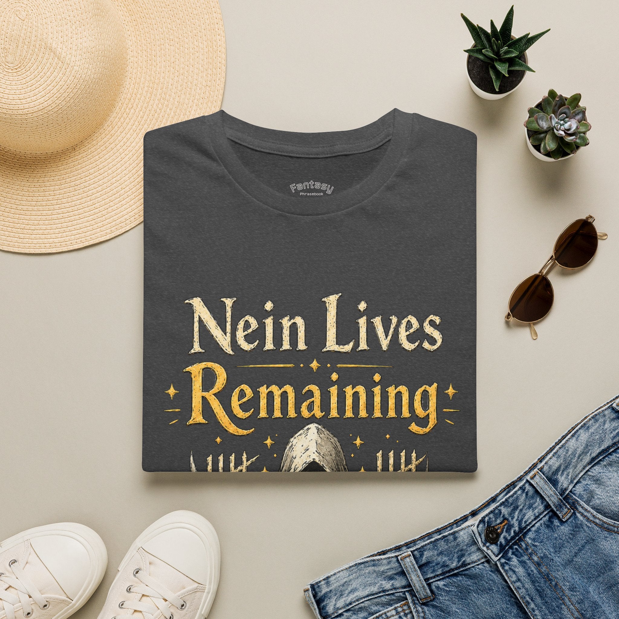 Nein Lives Remaining T-Shirt | Funny German Wordplay