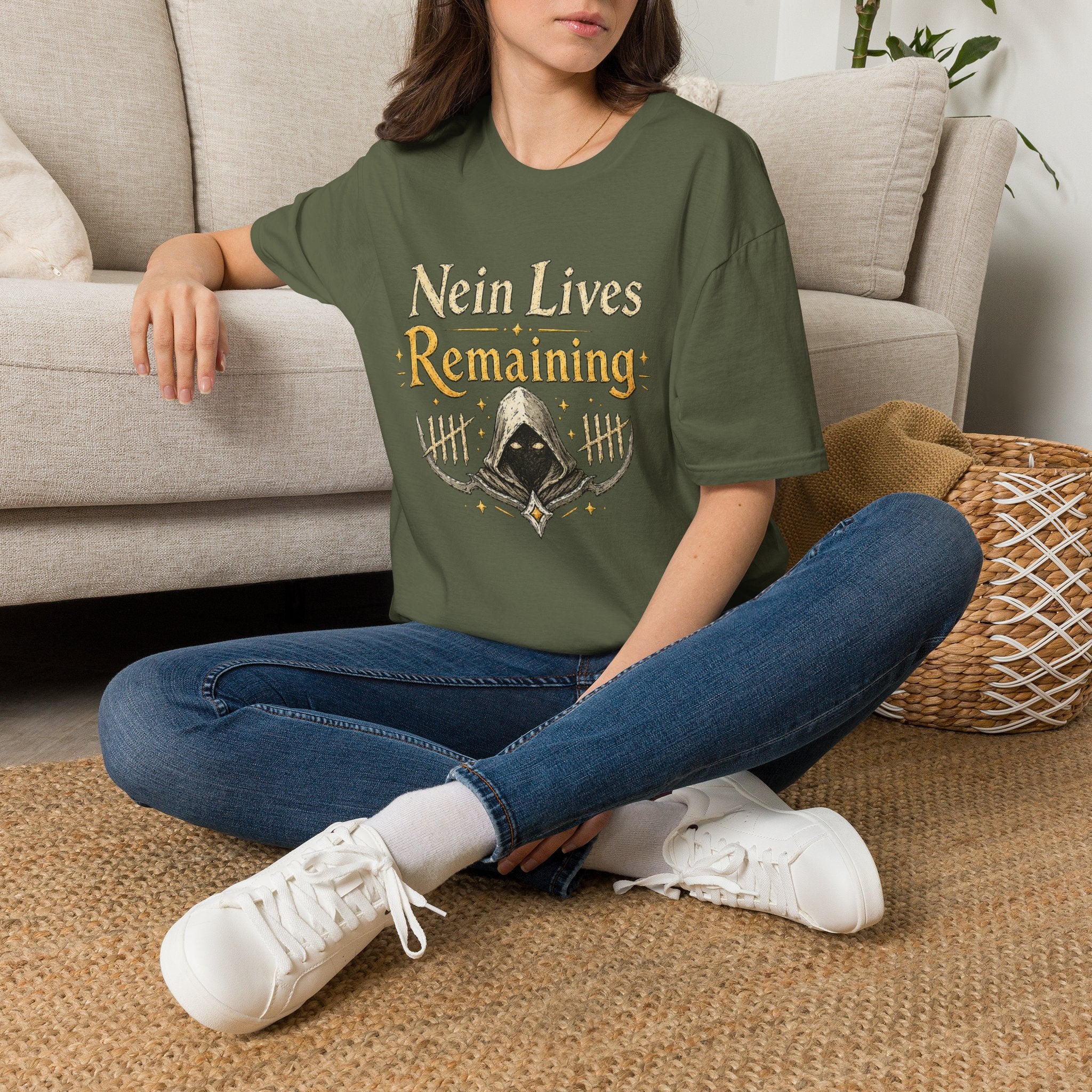 Nein Lives Remaining T-Shirt | Funny German Wordplay