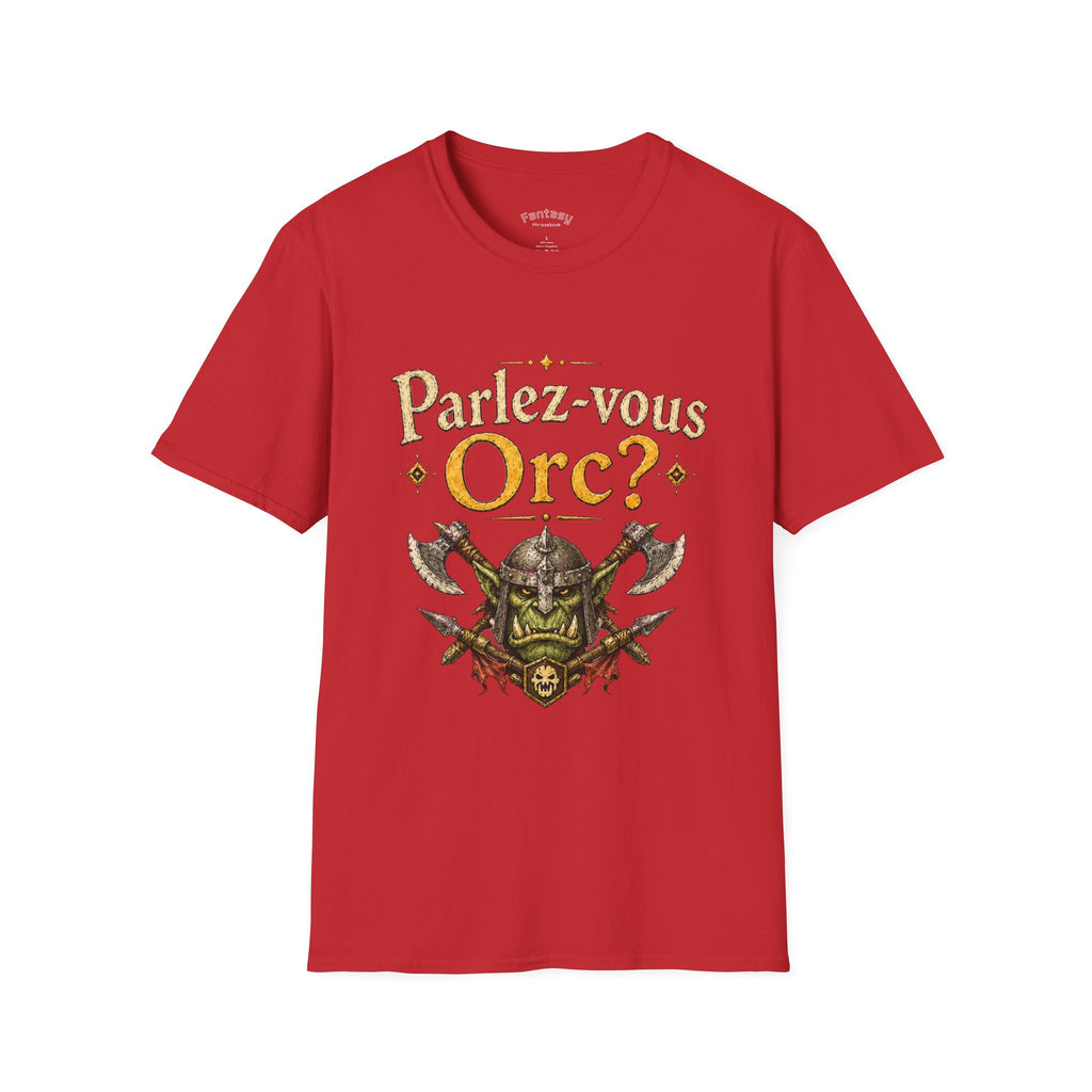 Parlez-vous Orc? T-Shirt | Funny Fantasy RPG Orc Illustration