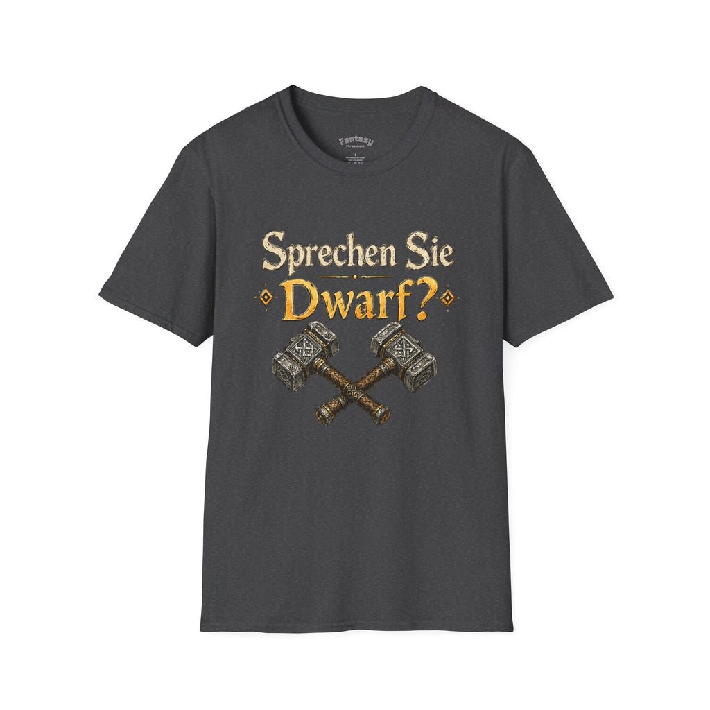 Do You Speak Dwarf T-Shirt | Funny Tabletop Gaming Design, Crossed Runic Hammers