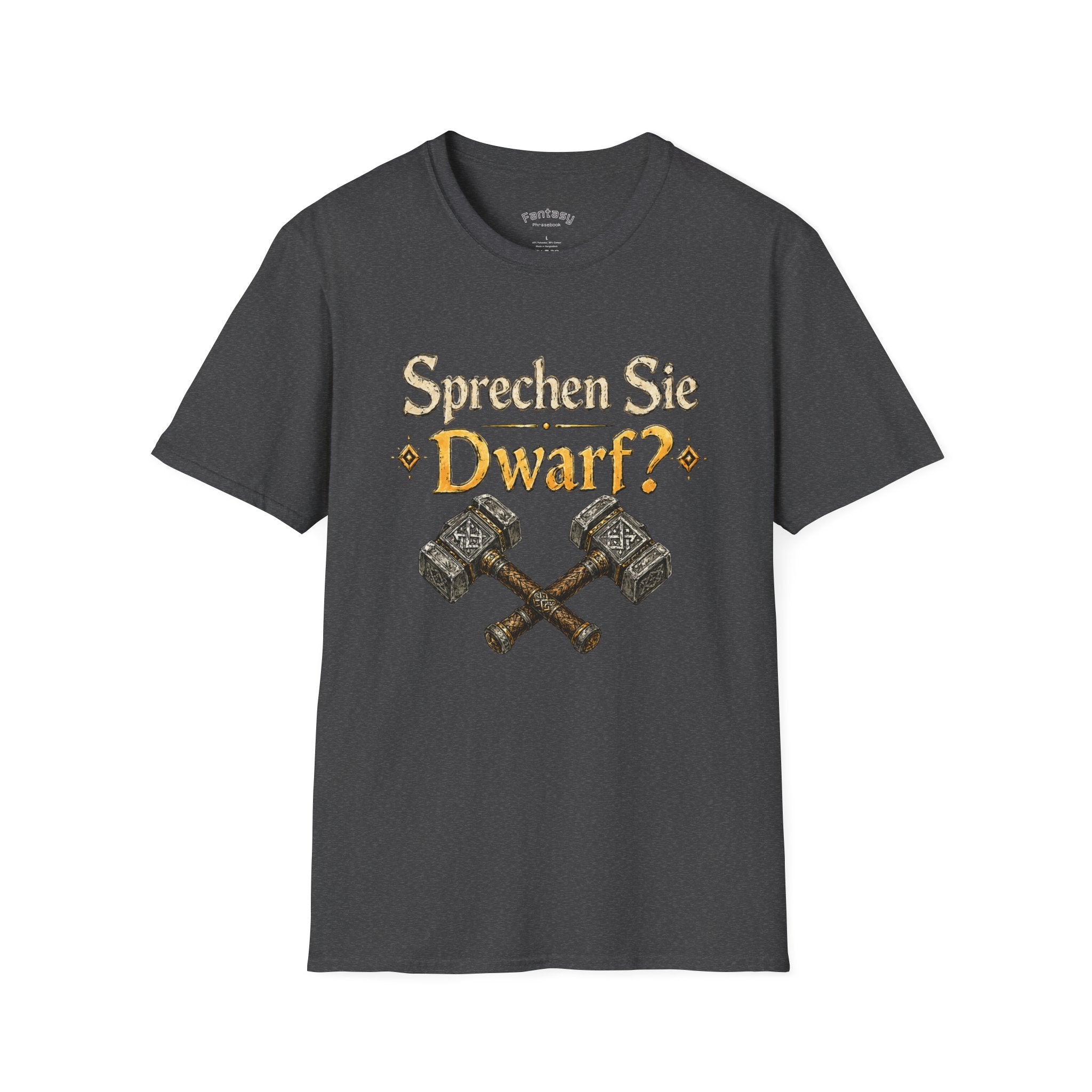 Do You Speak Dwarf T-Shirt | Funny Tabletop Gaming Design, Crossed Runic Hammers
