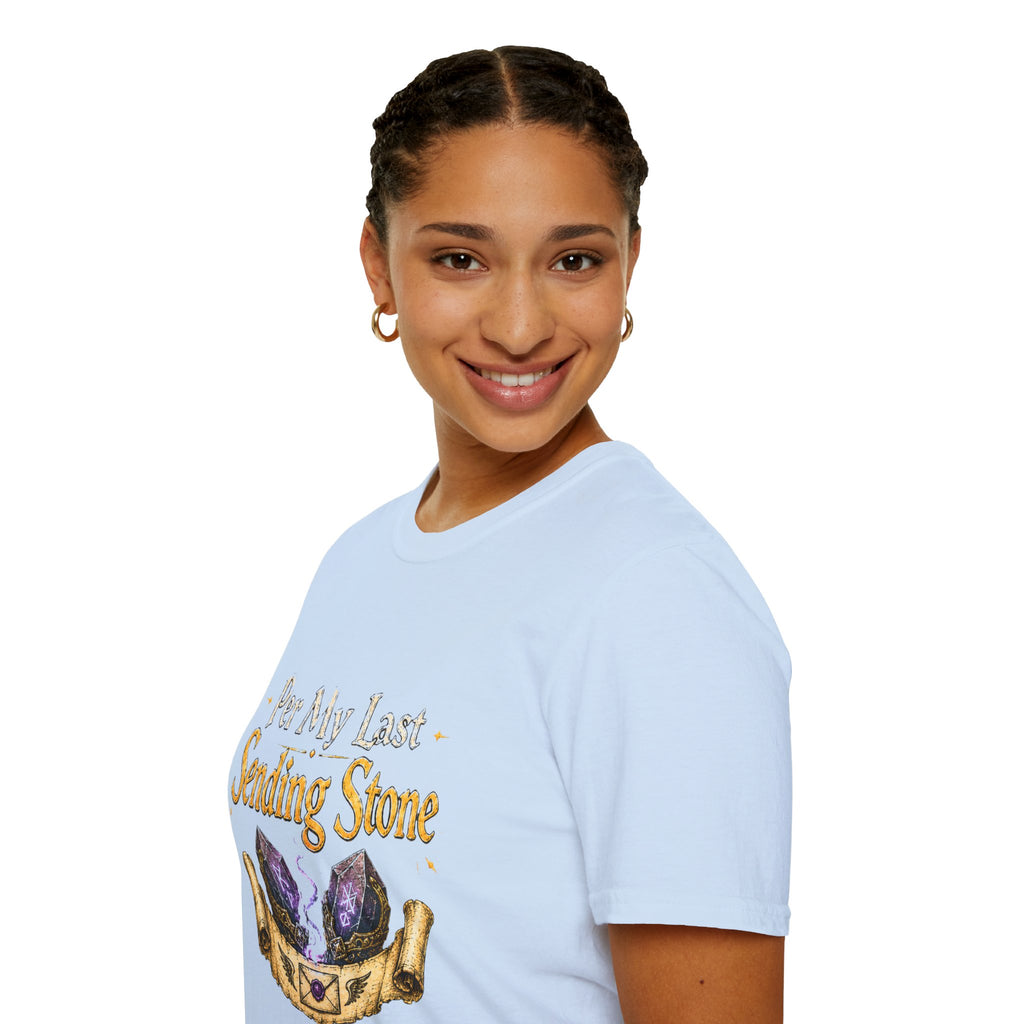 T-Shirt — "Per My Last Sending Stone" Fantasy RPG Shirt