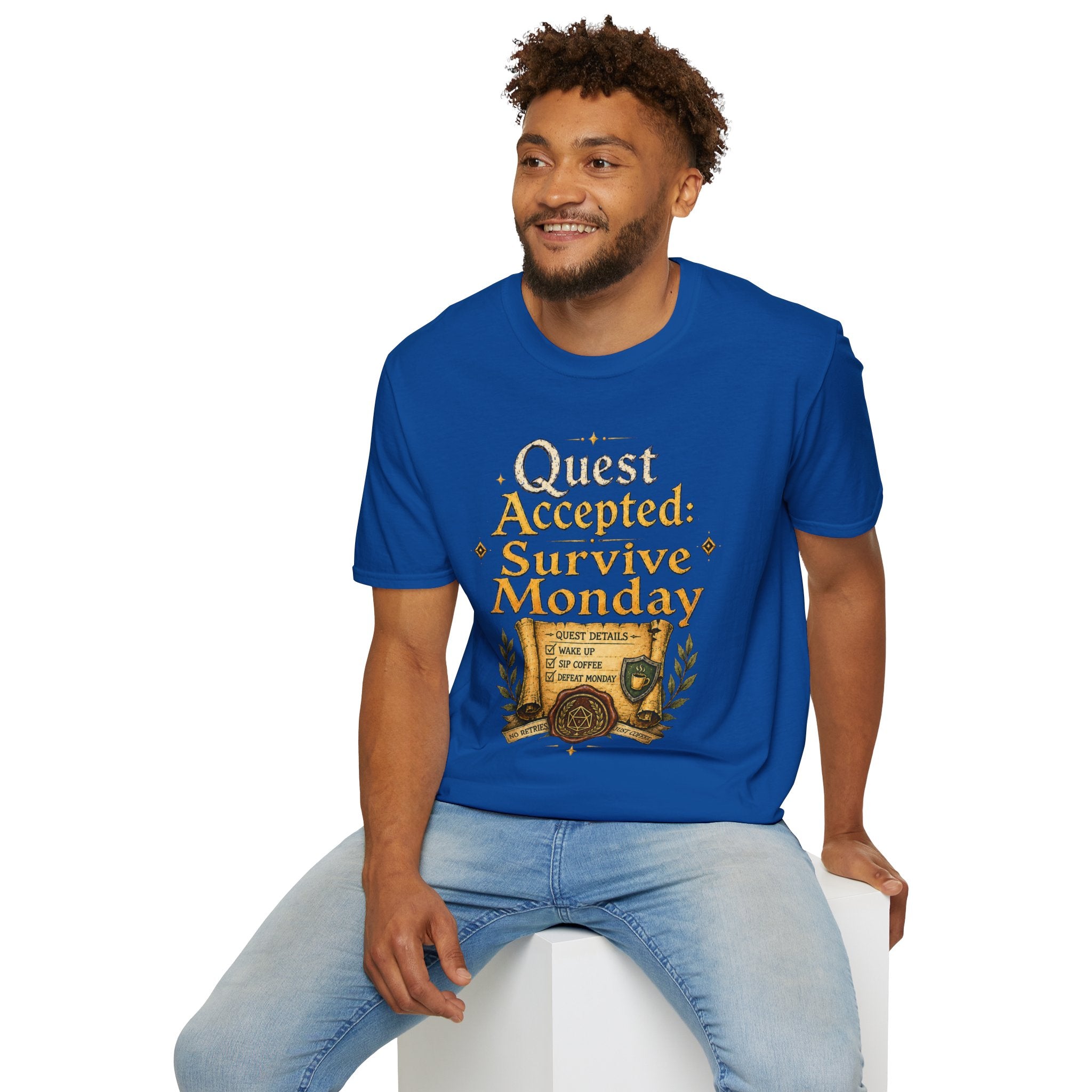 Quest Accepted: Survive Monday T‑Shirt