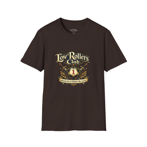 Low Rollers Club "Someone Has to Balance the Curve" Funny TTRPG Shirt