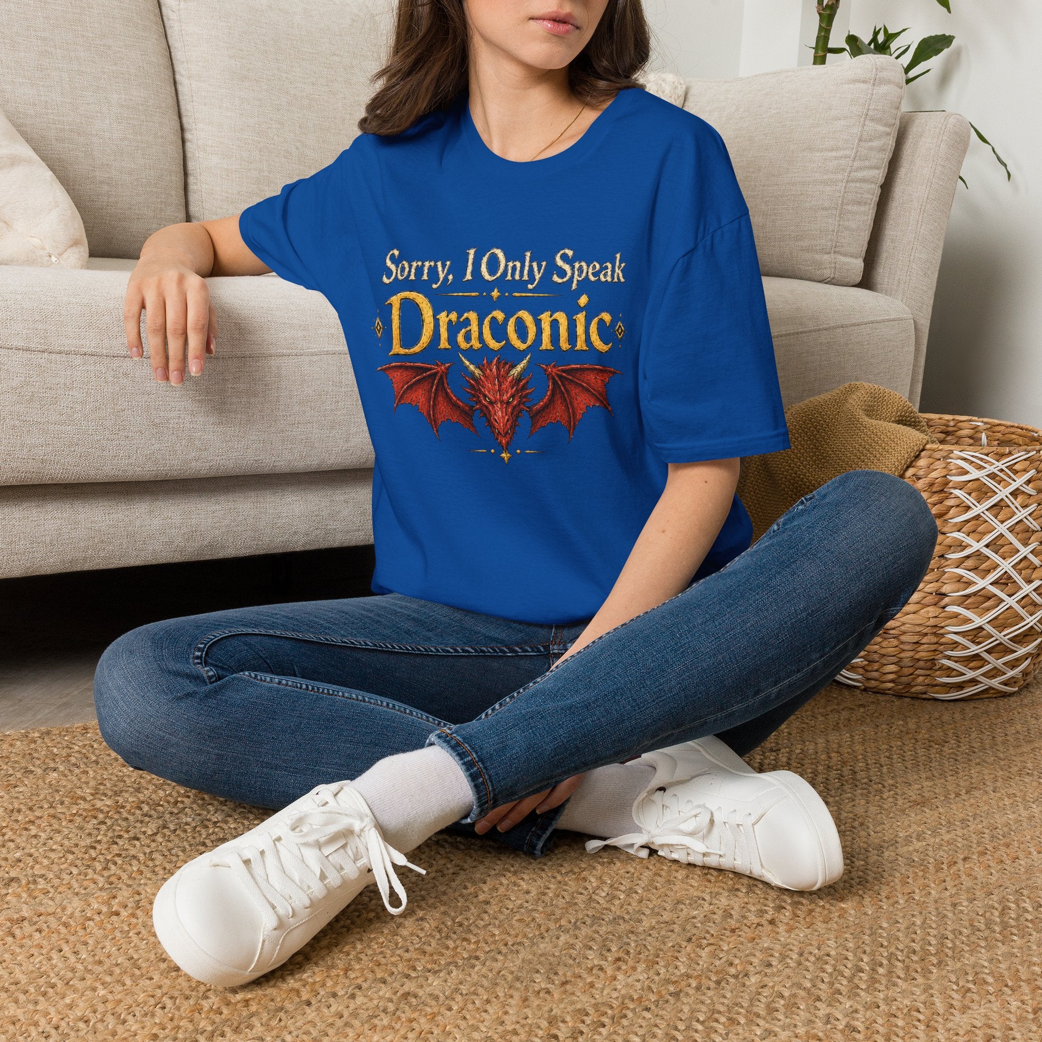 Sorry I Only Speak Draconic T-Shirt | Dragon Language Tee, Fantasy RPG Shirt