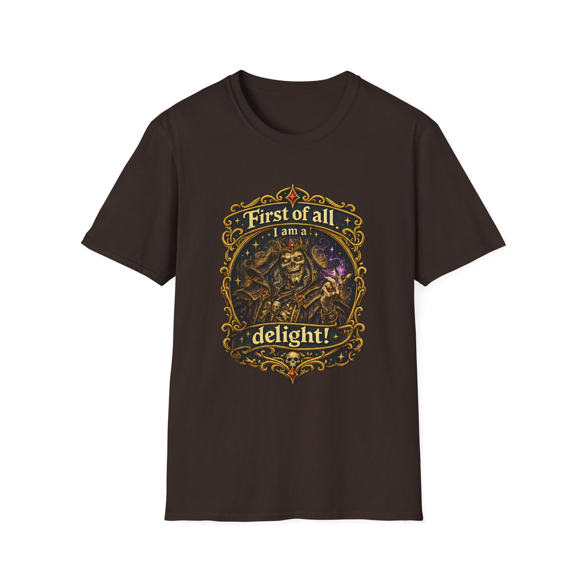 “First of All I Am a Delight” Fantasy Graphic Tee