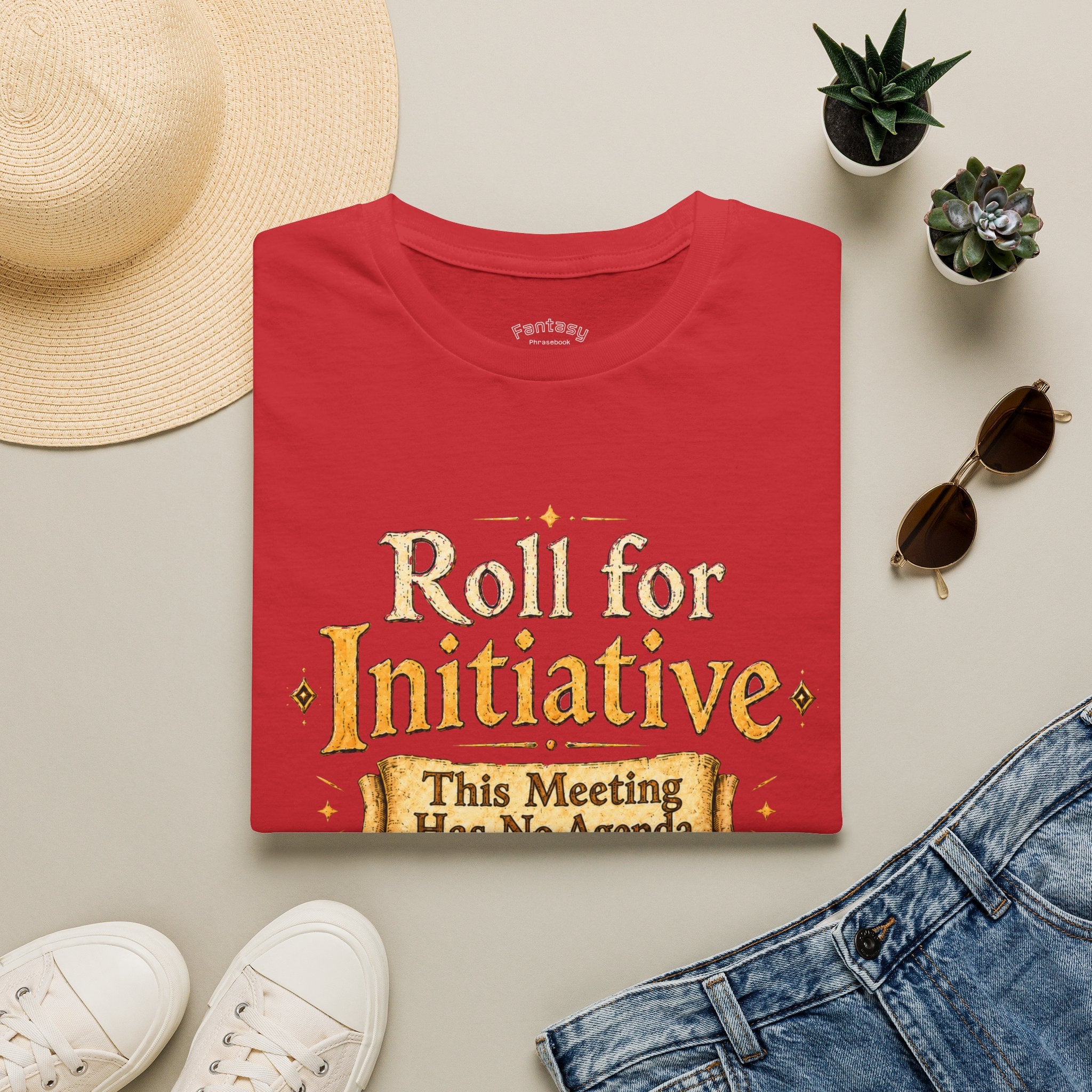 Roll for Initiative T-Shirt — This Meeting Has No Agenda (D&D Gamer Tee)