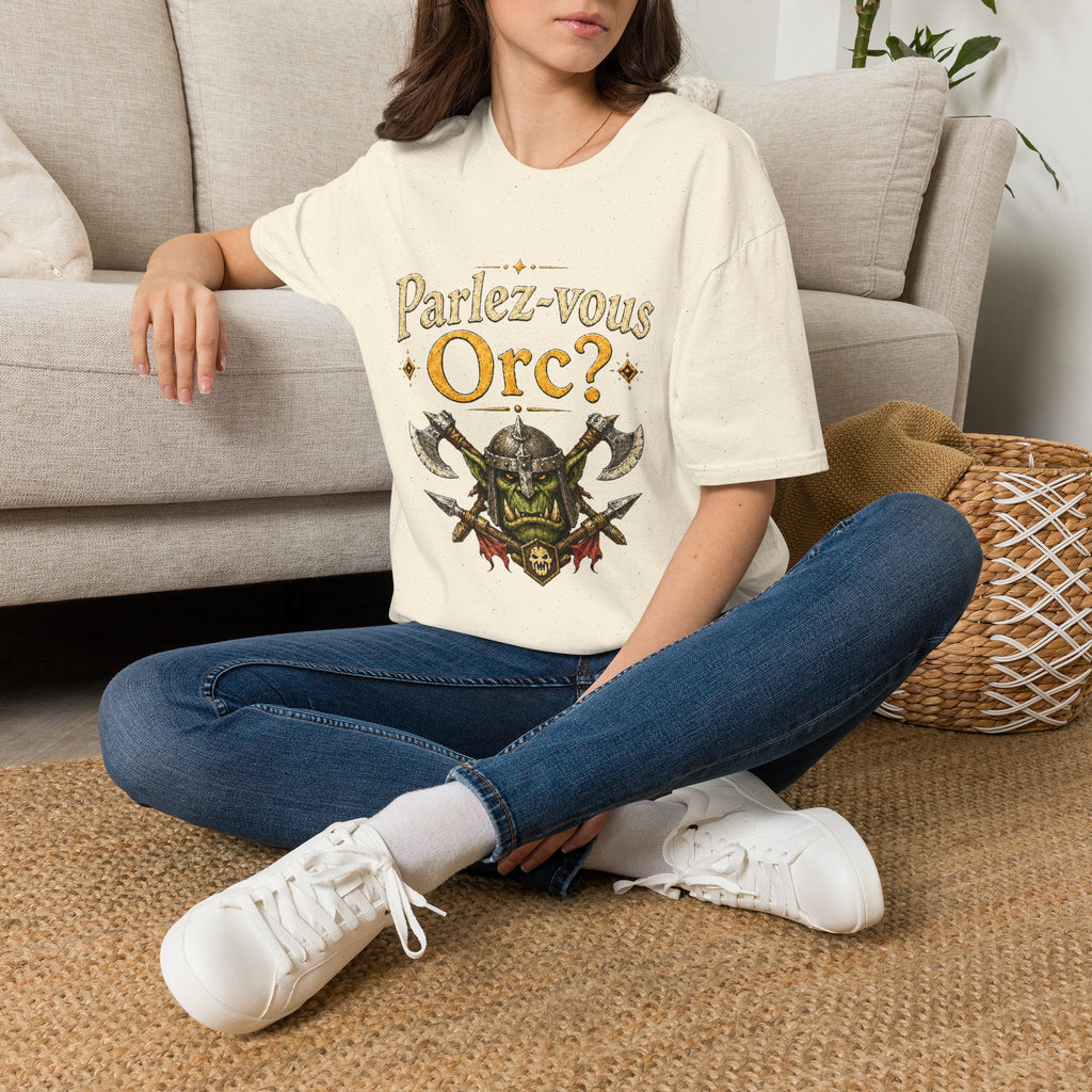 Parlez-vous Orc? T-Shirt | Funny Fantasy RPG Orc Illustration