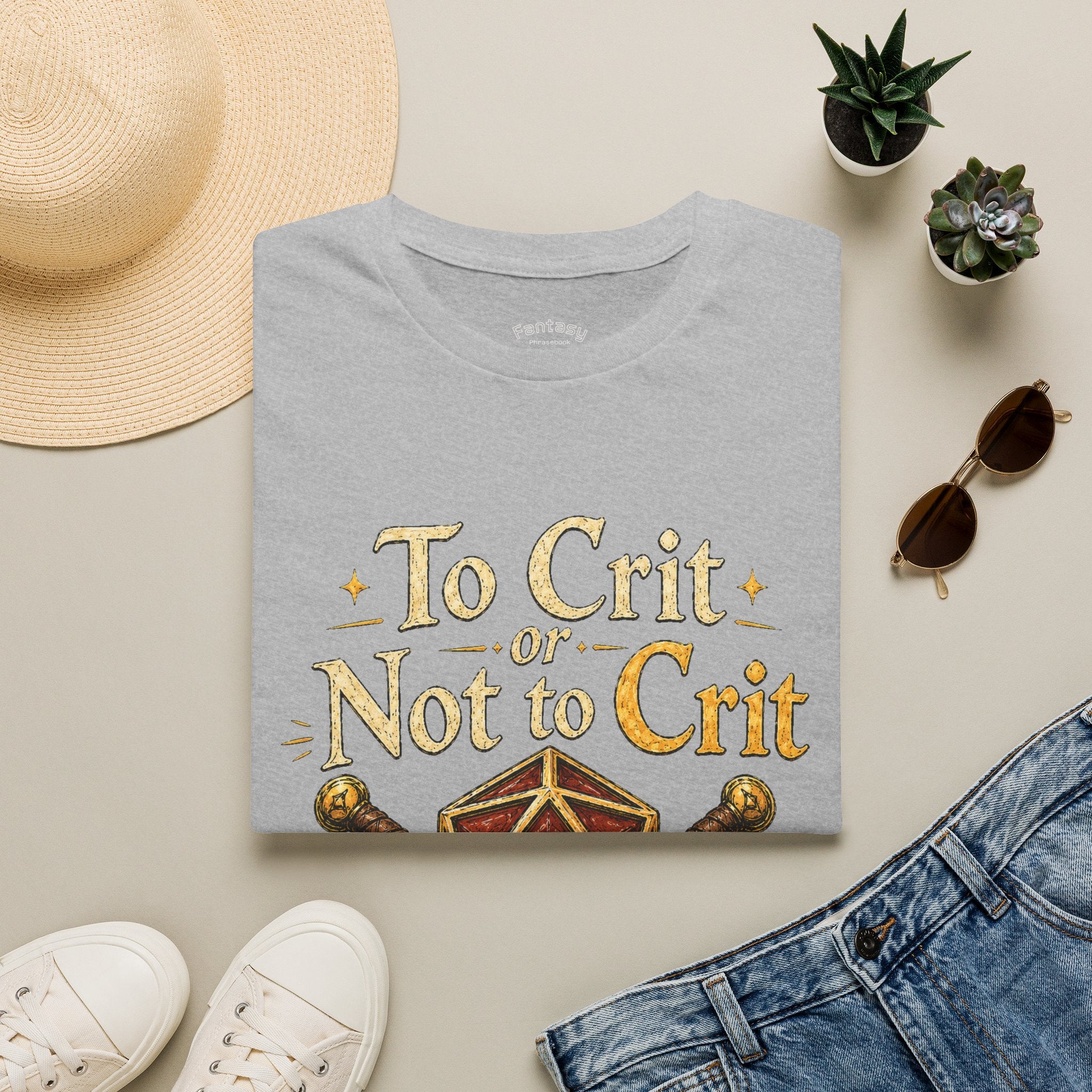 To Crit or Not to Crit T-Shirt | D20 Dice RPG Gaming Tee
