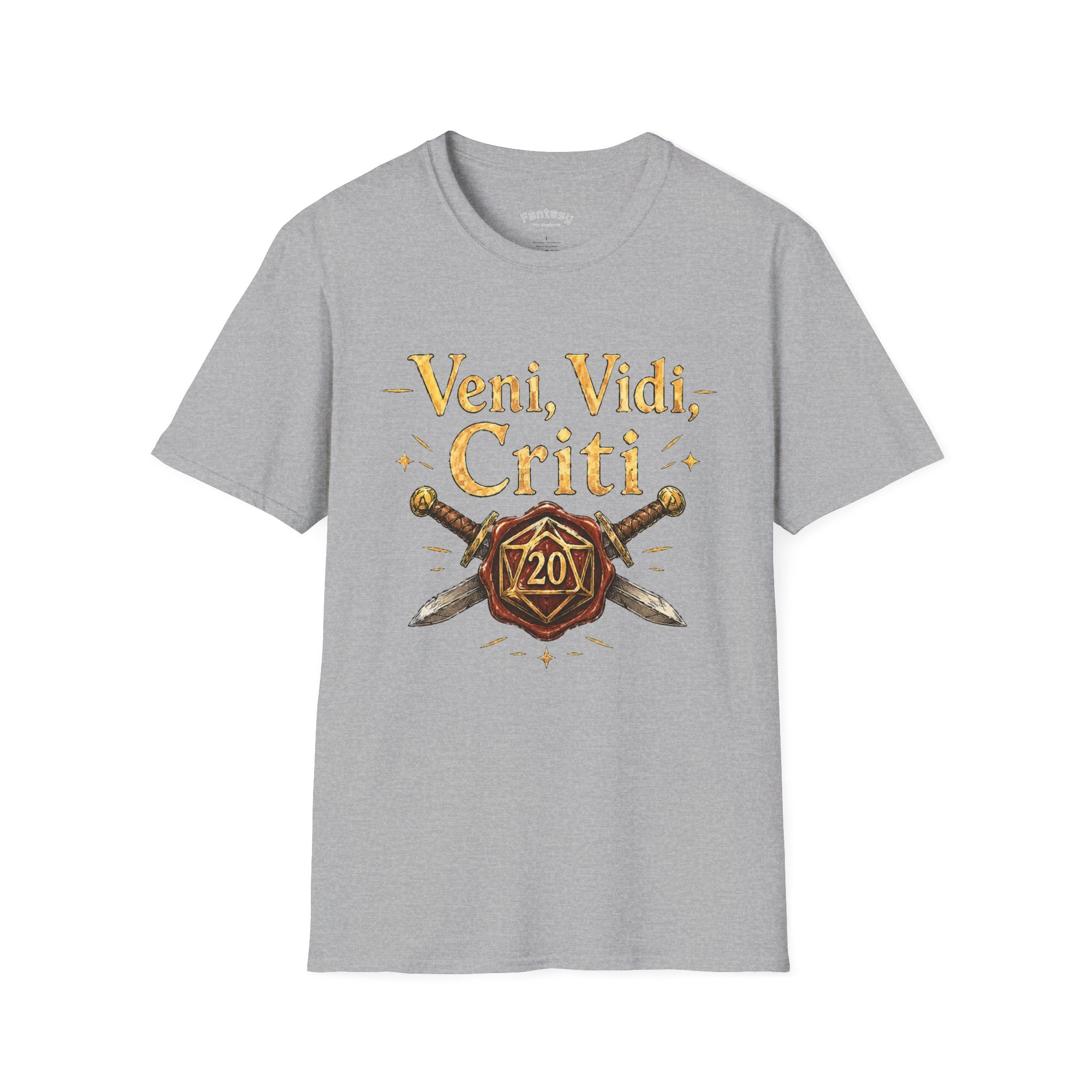 I Came I Saw I Crit-ed T-Shirt | Tabletop RPG Dice Gaming Tee