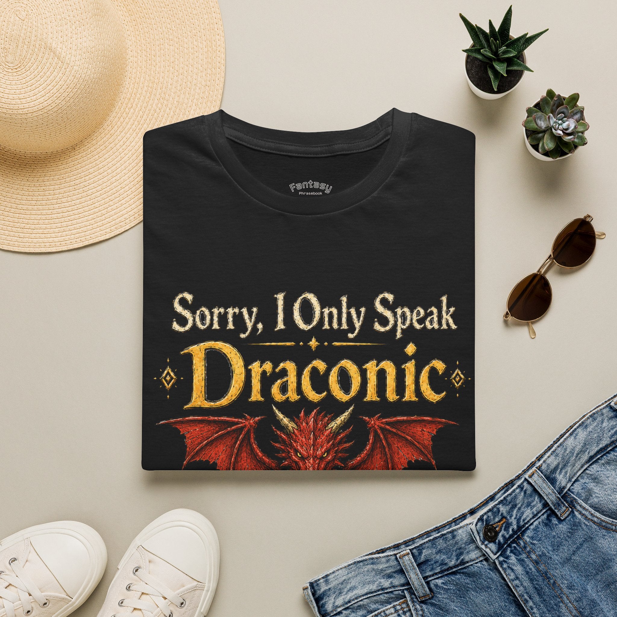 Sorry I Only Speak Draconic T-Shirt | Dragon Language Tee, Fantasy RPG Shirt