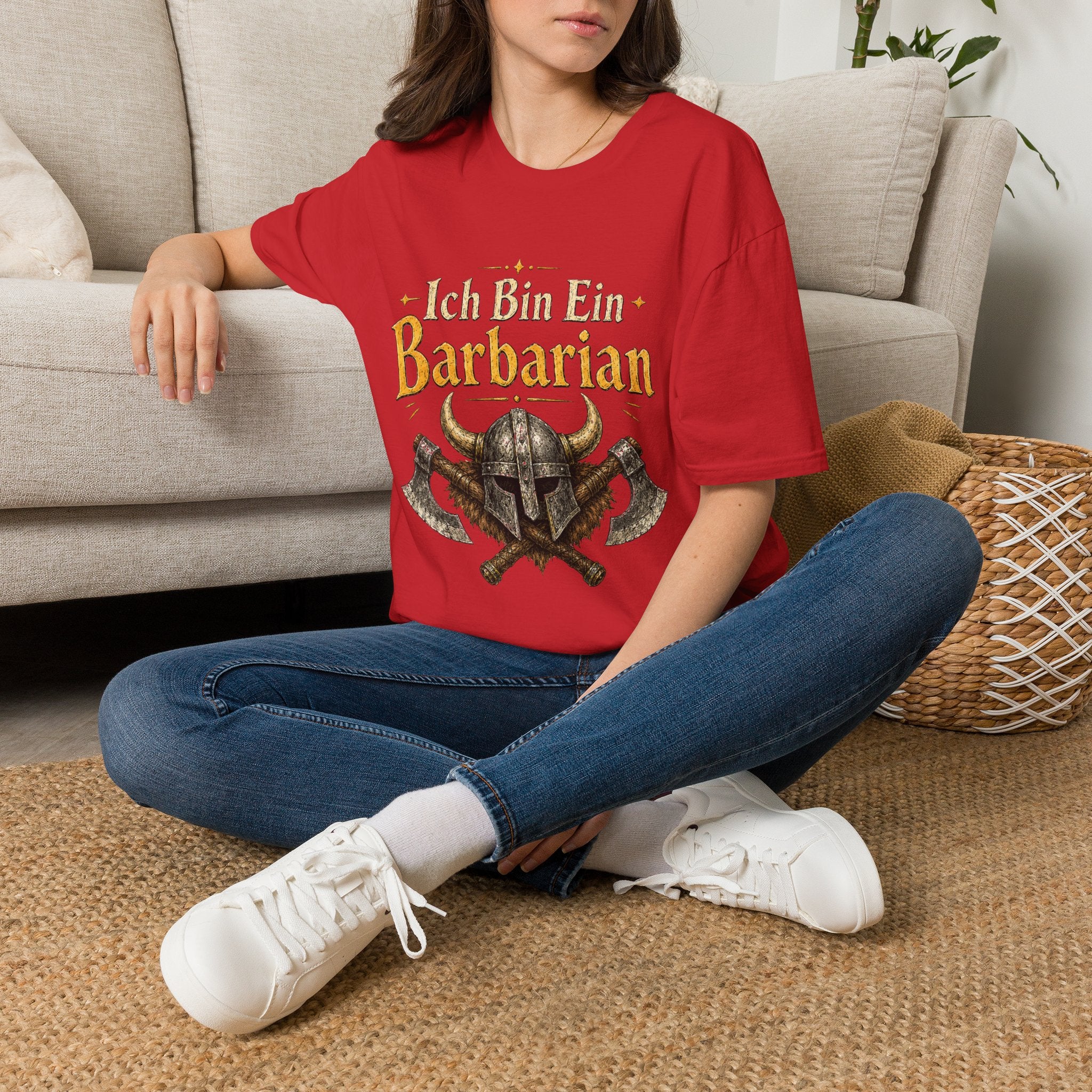 Ich Bin Es Barbarian T-Shirt | Funny Fantasy Tabletop Gaming Quote