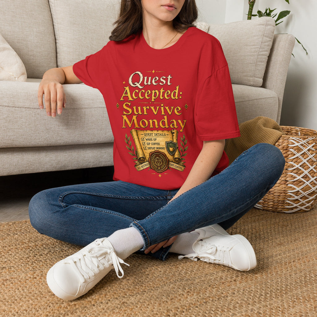 Quest Accepted: Survive Monday T‑Shirt