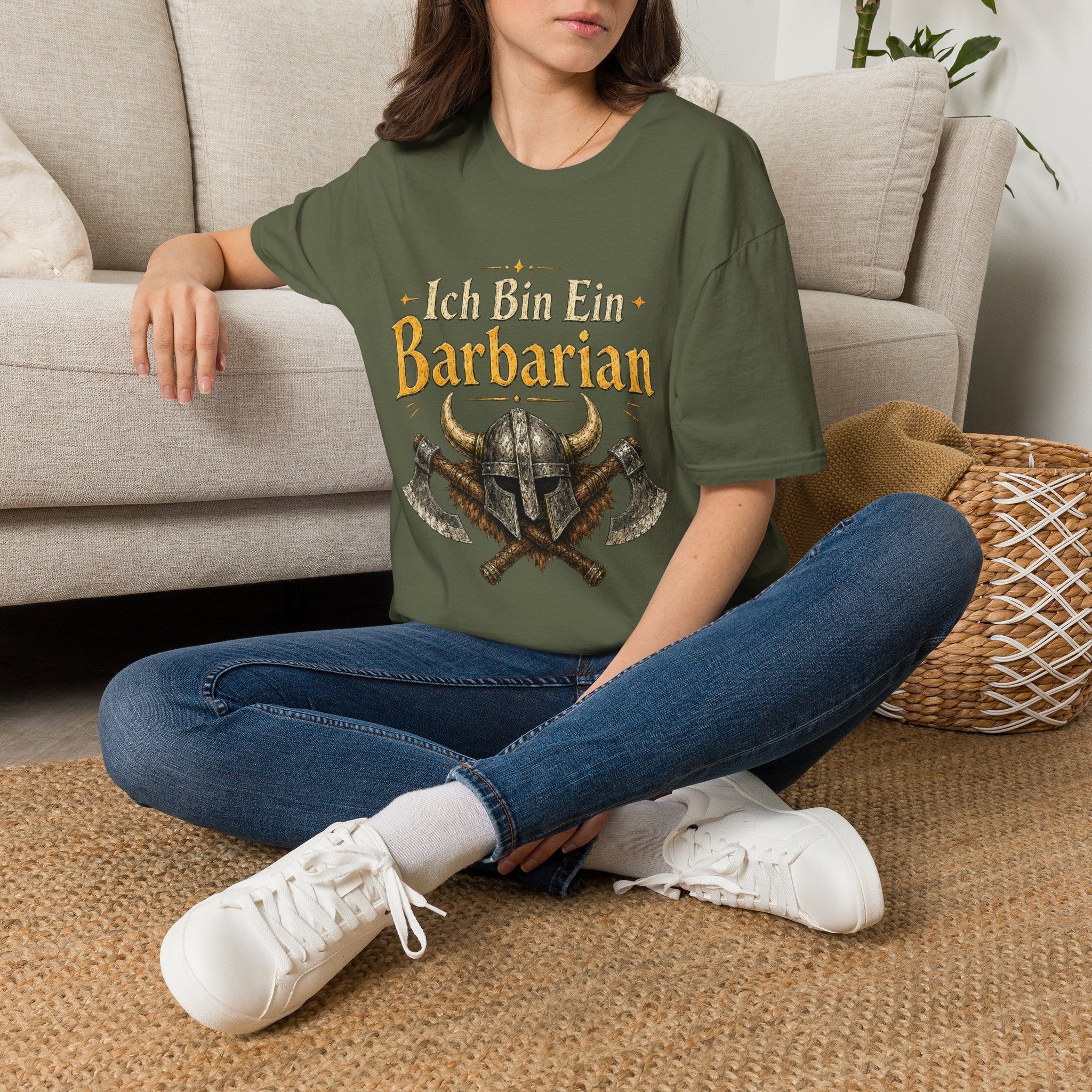 Ich Bin Es Barbarian T-Shirt | Funny Fantasy Tabletop Gaming Quote