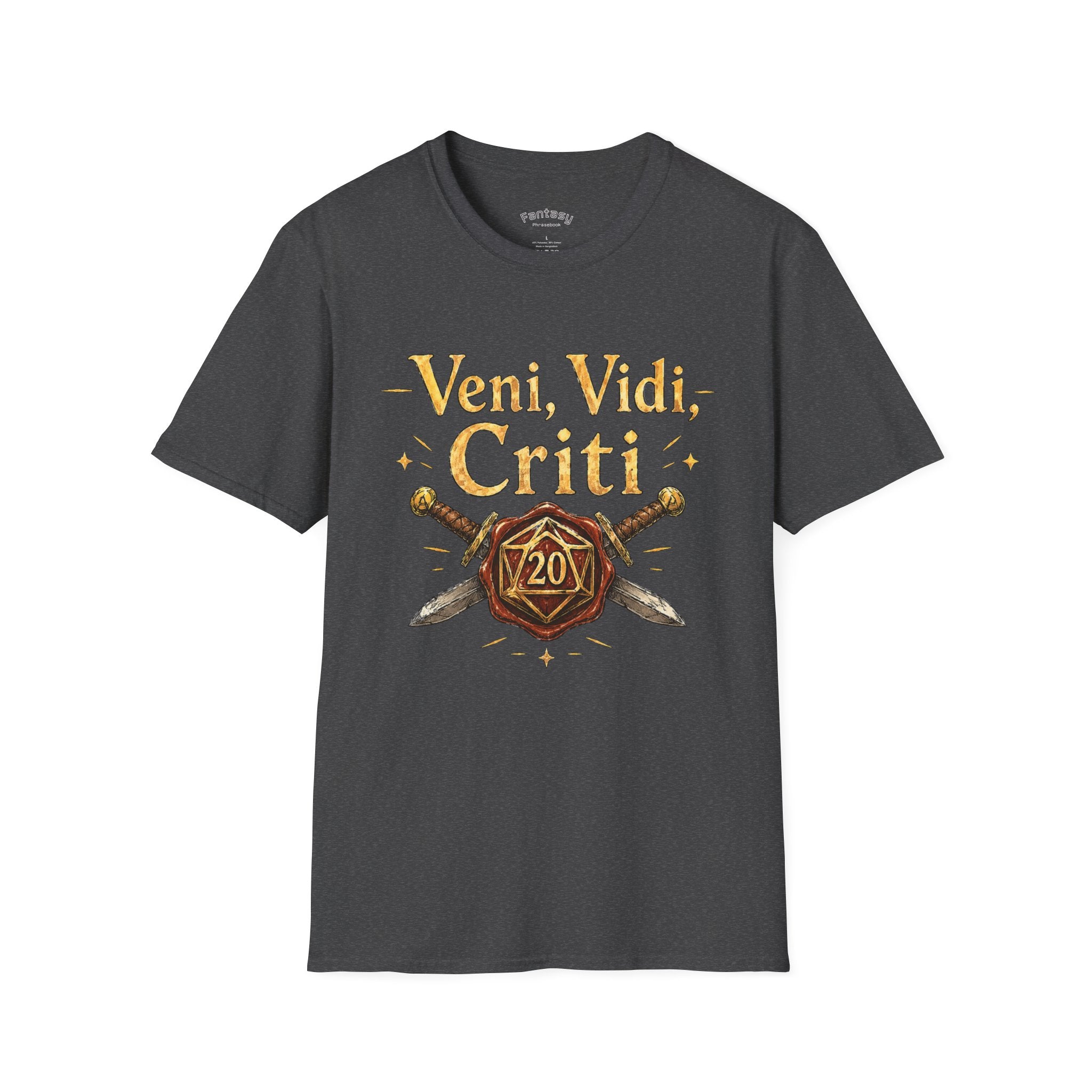 I Came I Saw I Crit-ed T-Shirt | Tabletop RPG Dice Gaming Tee