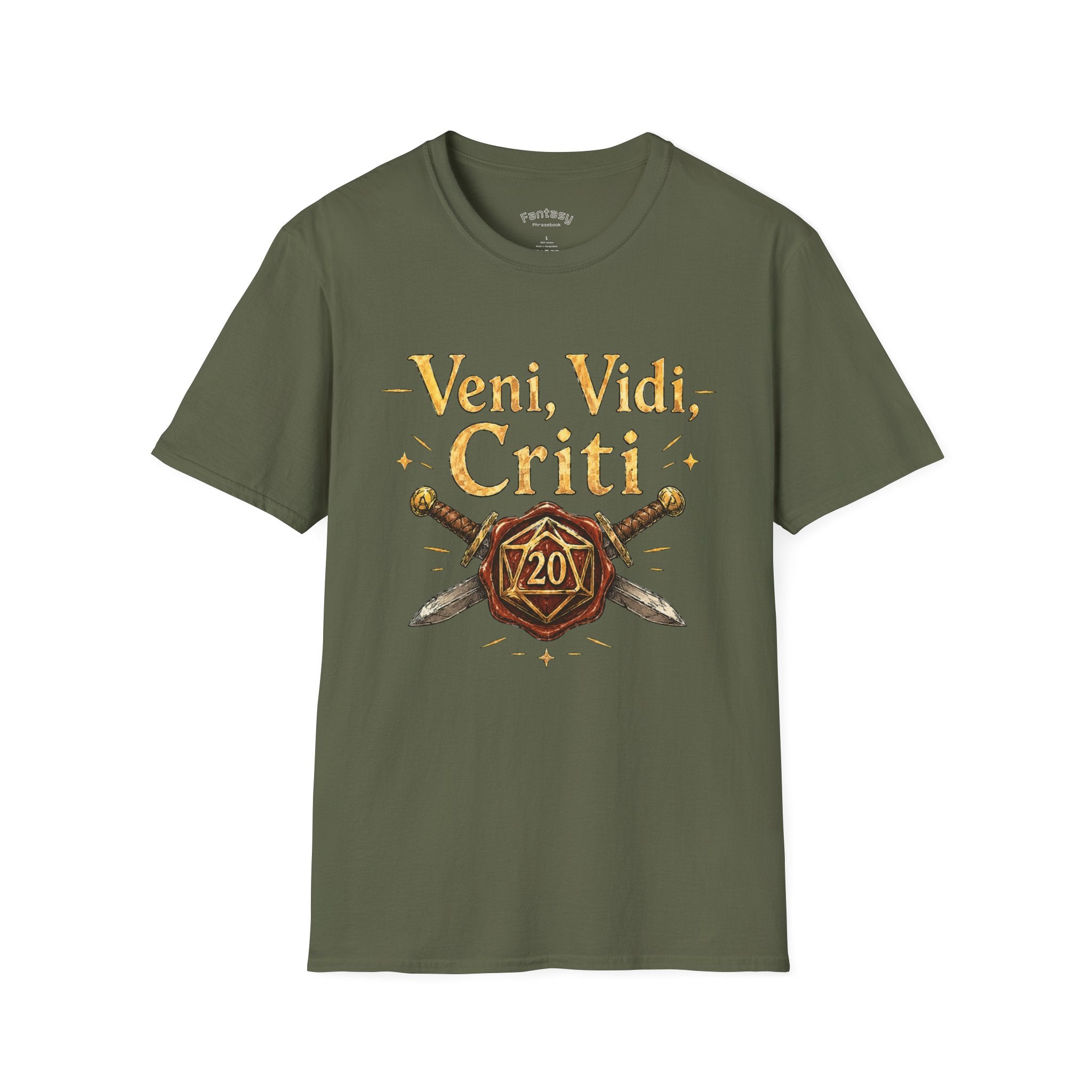 I Came I Saw I Crit-ed T-Shirt | Tabletop RPG Dice Gaming Tee