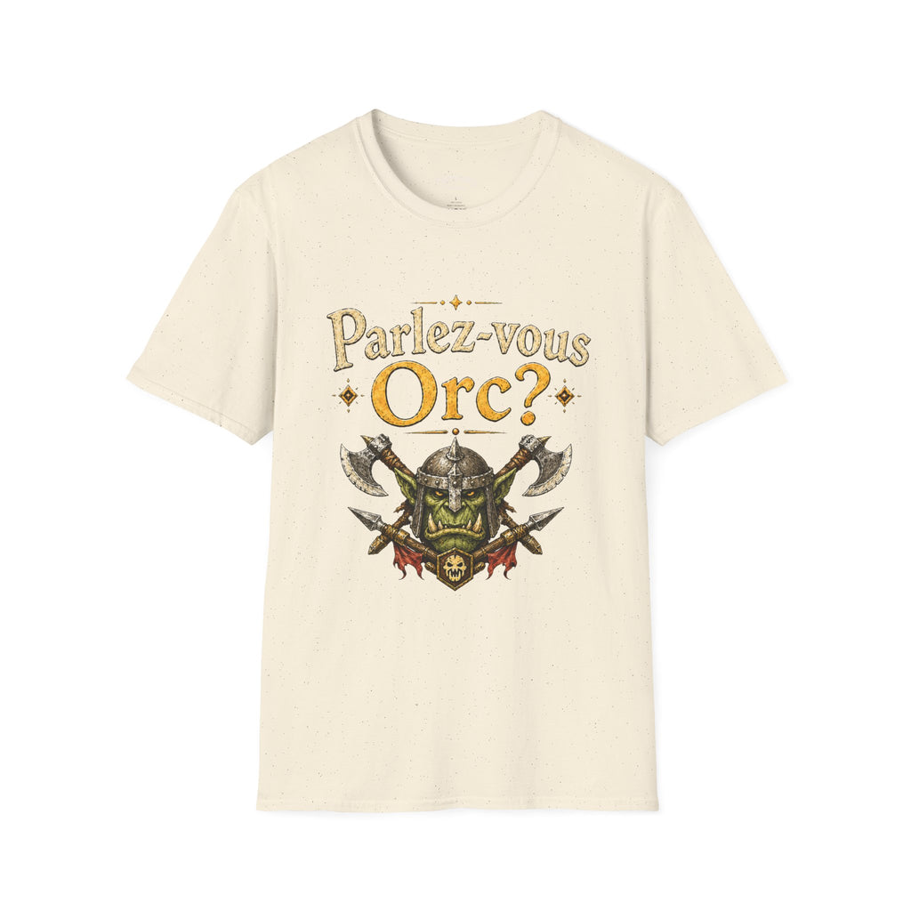 Parlez-vous Orc? T-Shirt | Funny Fantasy RPG Orc Illustration