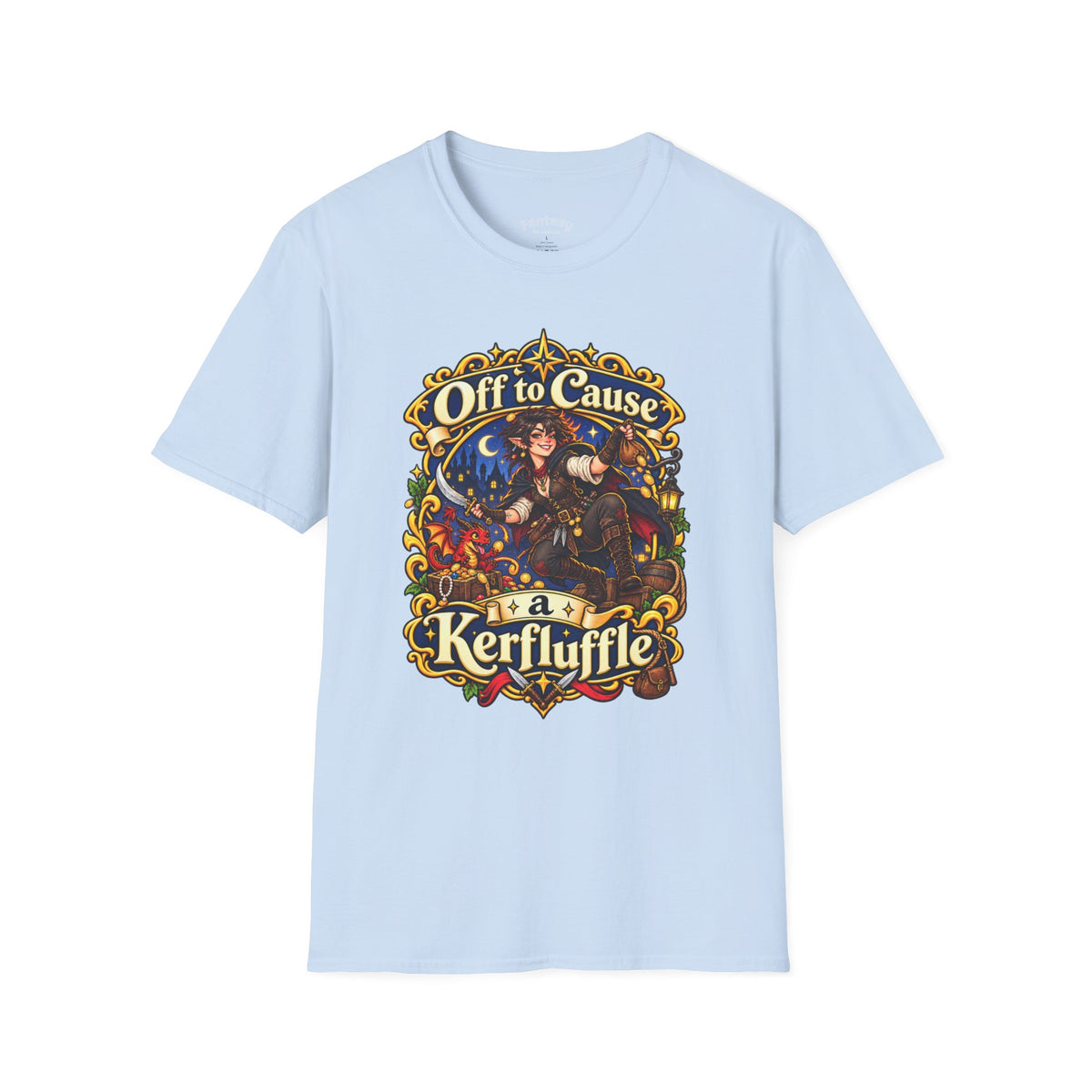 Off to Cause a Kerfluffle T-Shirt — Fantasy Adventure Graphic Tee