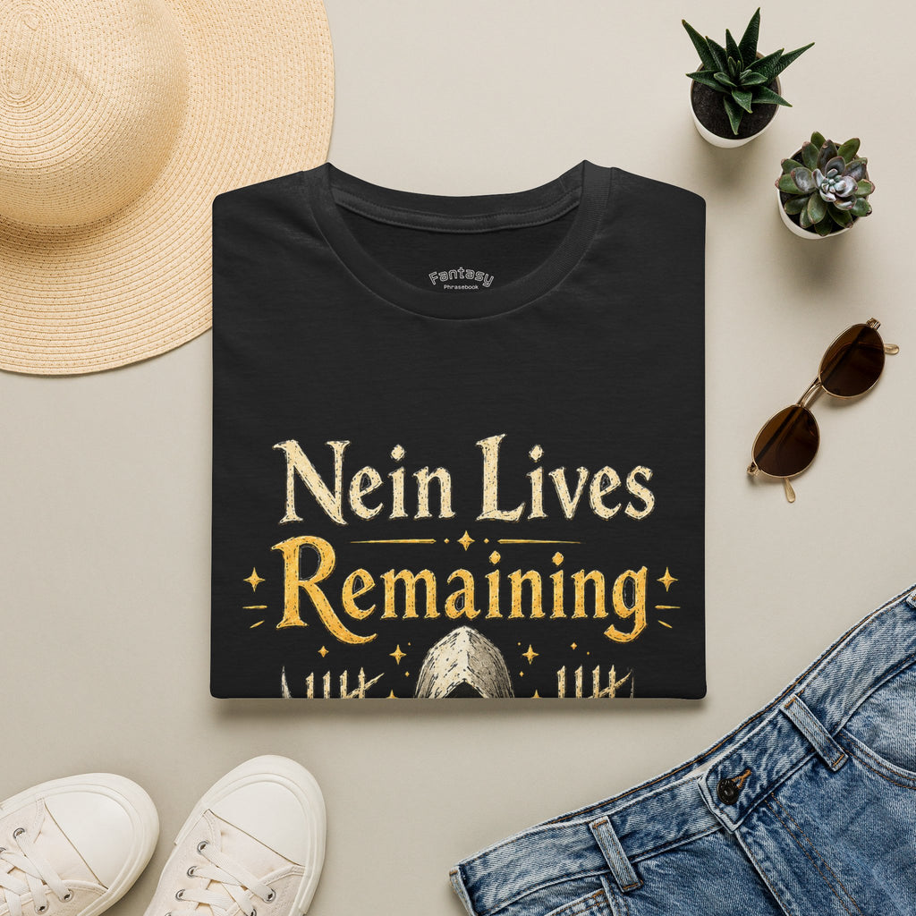 Nein Lives Remaining T-Shirt | Funny German Wordplay