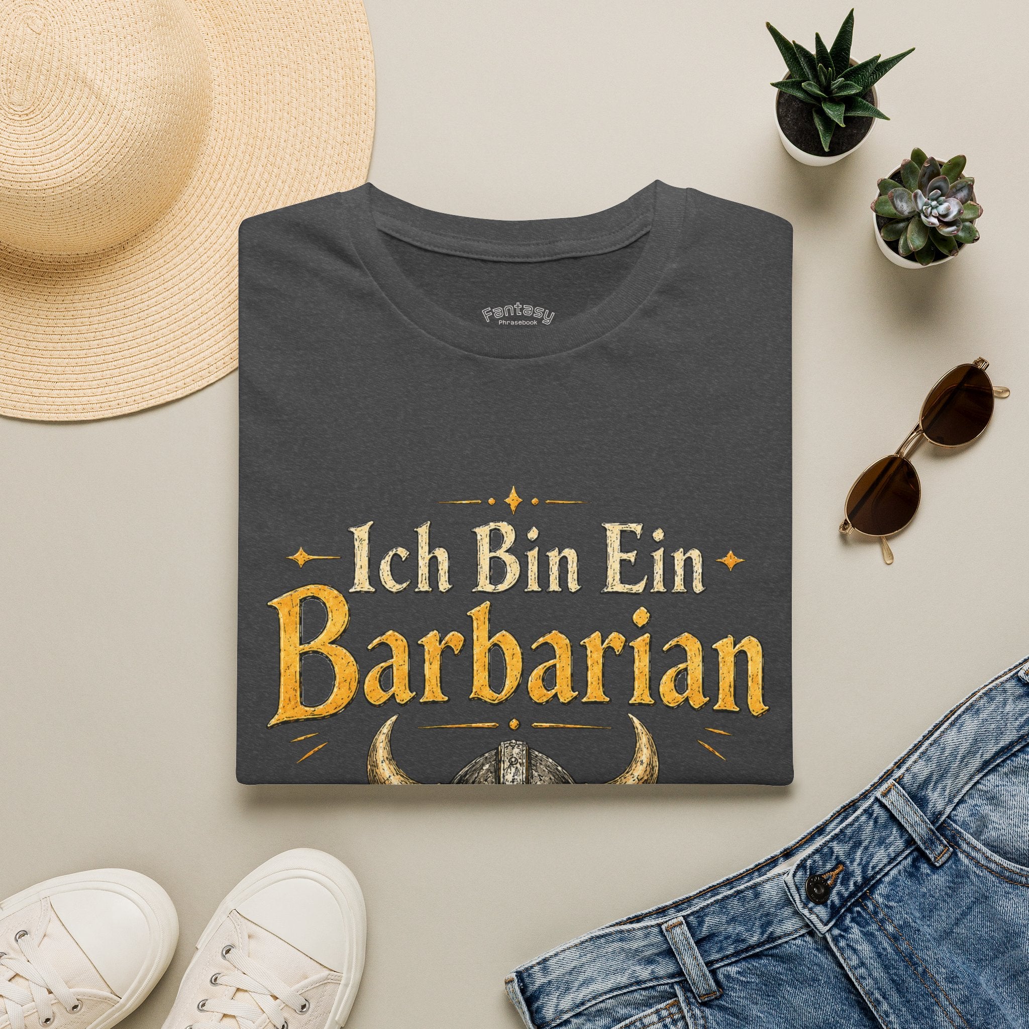 Ich Bin Es Barbarian T-Shirt | Funny Fantasy Tabletop Gaming Quote